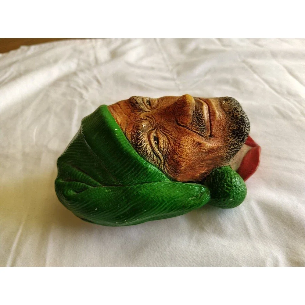 Vintage Chalkware Plaster Head Corsican Fisherman Sailor French 5.5